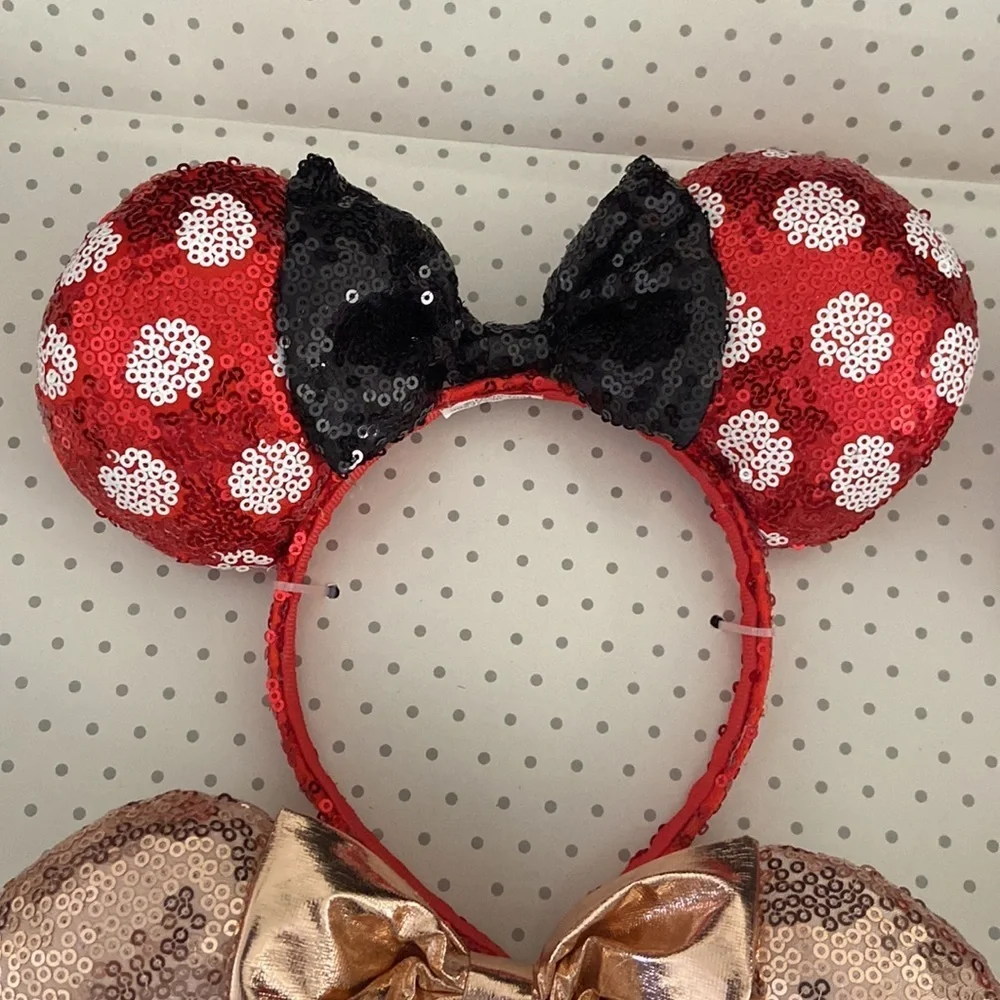 New Disney Minnie Mouse Deluxe Headband Set